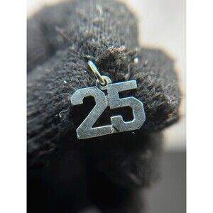 James Avery Sterling Silver 25 Charm Pendant 925 Retired Number Charm